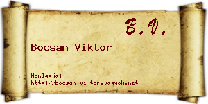 Bocsan Viktor névjegykártya